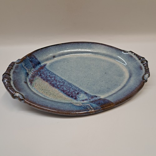 Click to view detail for #260315 Platter Oval Blue 11x7x2 $18